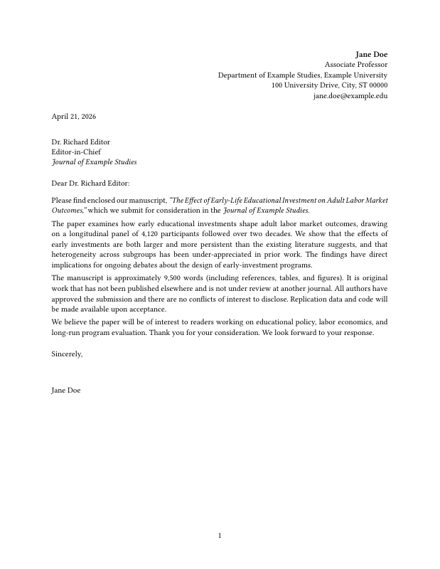 Cover letter template thumbnail