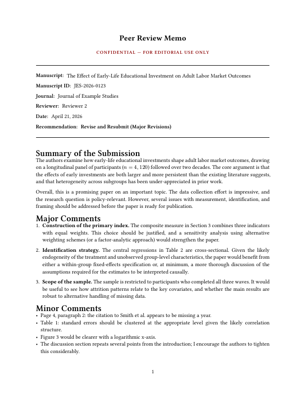 Peer review memo template thumbnail