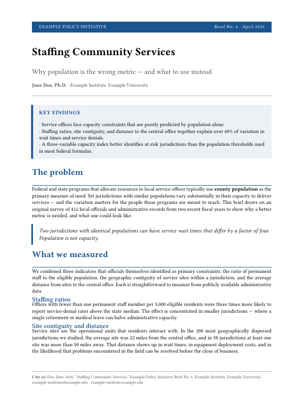 Policy brief template thumbnail