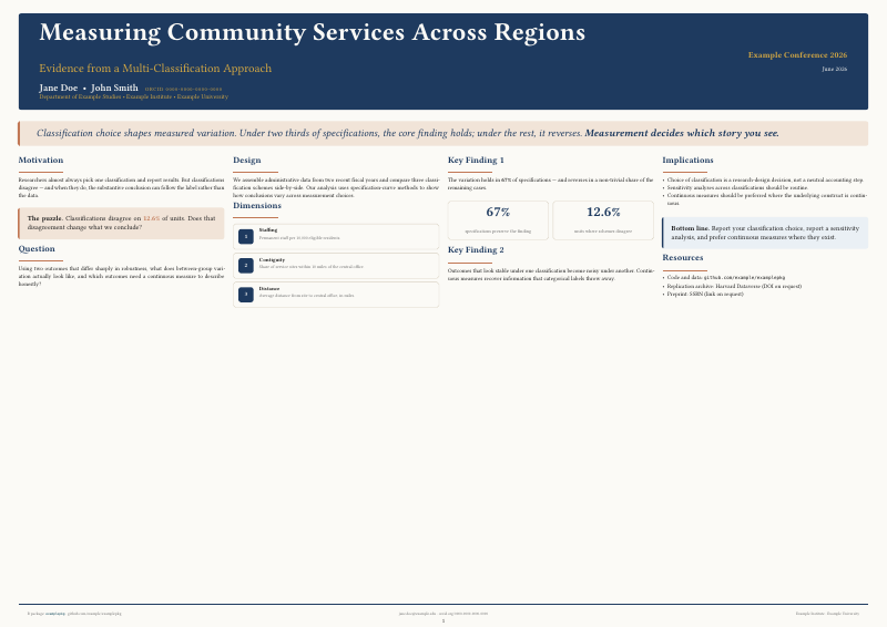 Conference poster template thumbnail