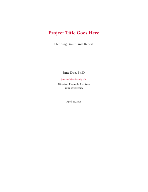 Report template thumbnail