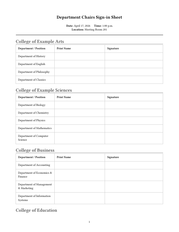 Sign-in sheet template thumbnail